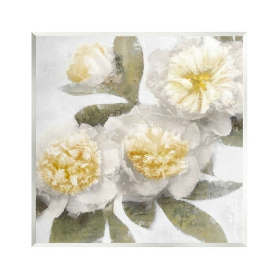 Blooming Yellow Peony Flower Petals Botanical & Floral Graphic Art Unframed Art Print Wall Art