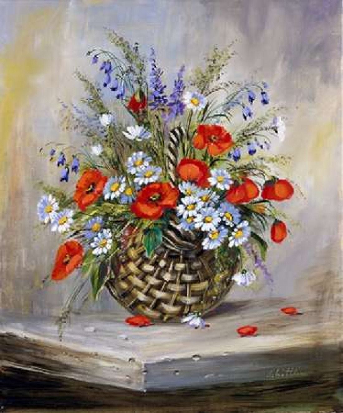Blooming basket Canvas Art - Katharina Schottler (20 x 24)