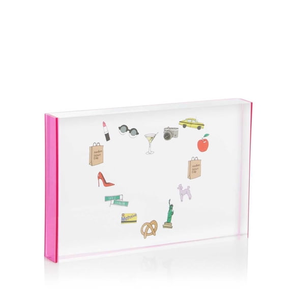 Bloomingdale’s Exclusive Acrylic Frames, White/Pink, 4x6