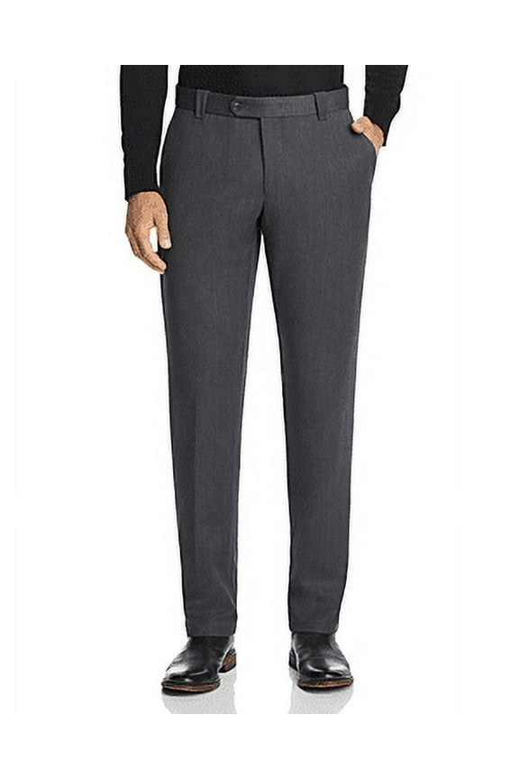 MEDIUM GRAY Wool Stretch Dress Pants, US 34X34