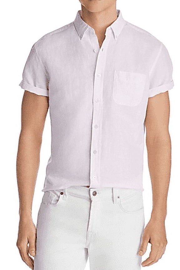 ORCHID HUSH Short-Sleeve Regular Fit Button-Down Shirt, US Medium