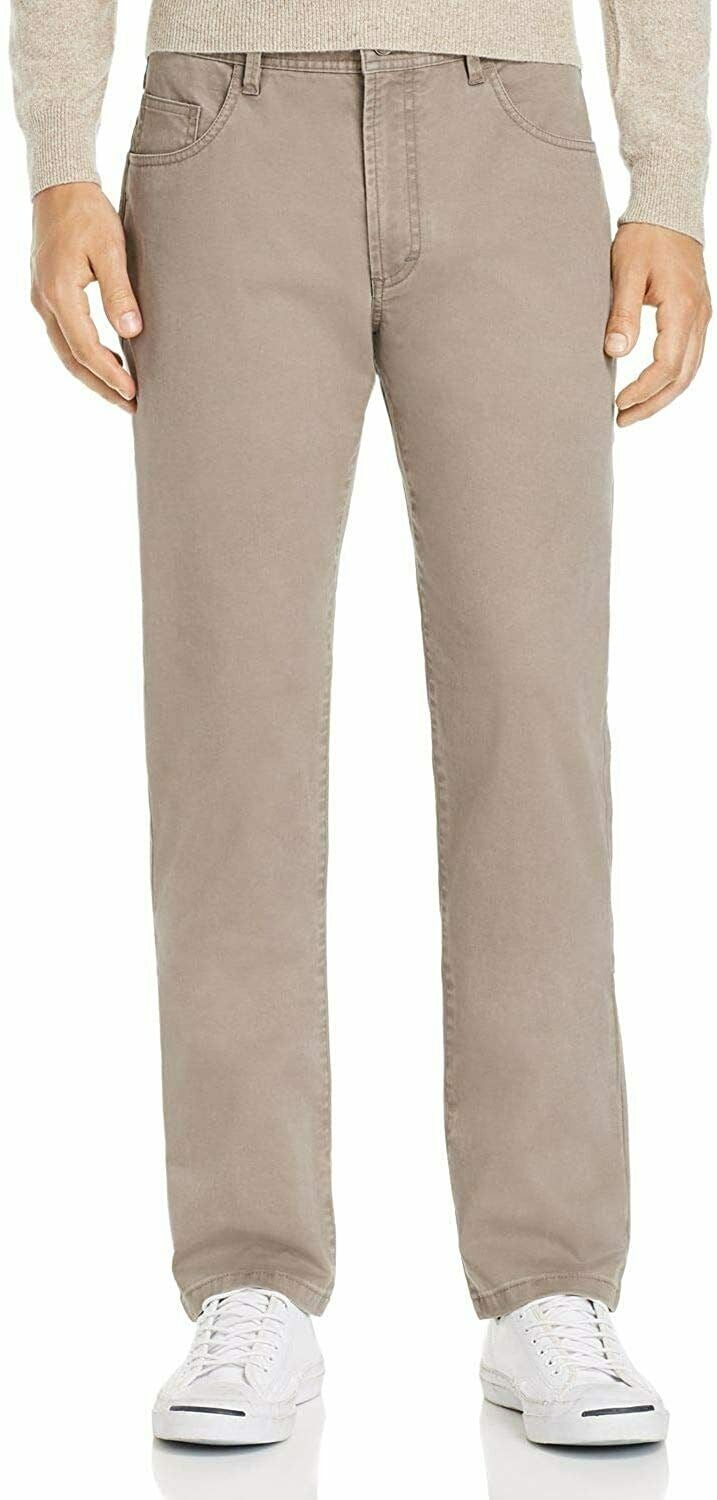 Bloomingdale's TAUPE Tailored Fit Five-Pocket Chino Pants, US 38x32 ...