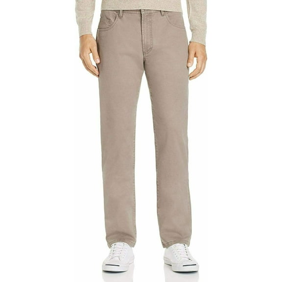 Bloomingdale's TAUPE Tailored Fit Five-Pocket Chino Pants, US 38x32