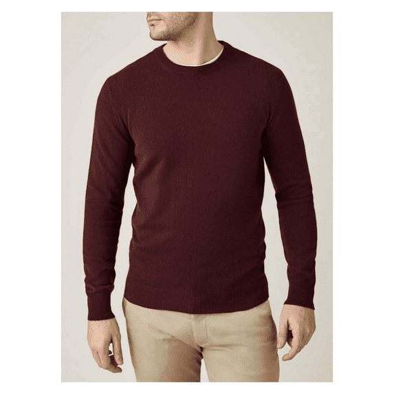 Bloomingdale's The Men's Store, 100% Merino Wool Crew-neck Sweater, Raisin, XXL