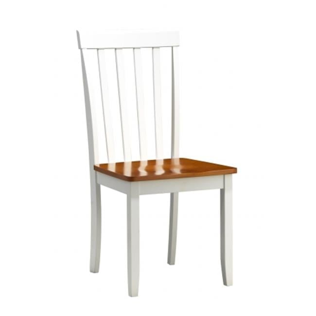 White Honey Oak Wooden Ladderback Side Chair