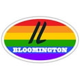 thumbnail image 1 of Bloomington IL Illinois McLean County Rainbow Pride Flag 6 Stripes Pride Flag Euro Decal Bumper Sticker 3M Vinyl 3" x 5", 1 of 3