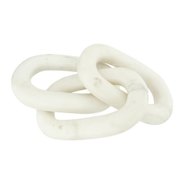 Bloomingville 13"L Decorative Marble Chain Link Figurine