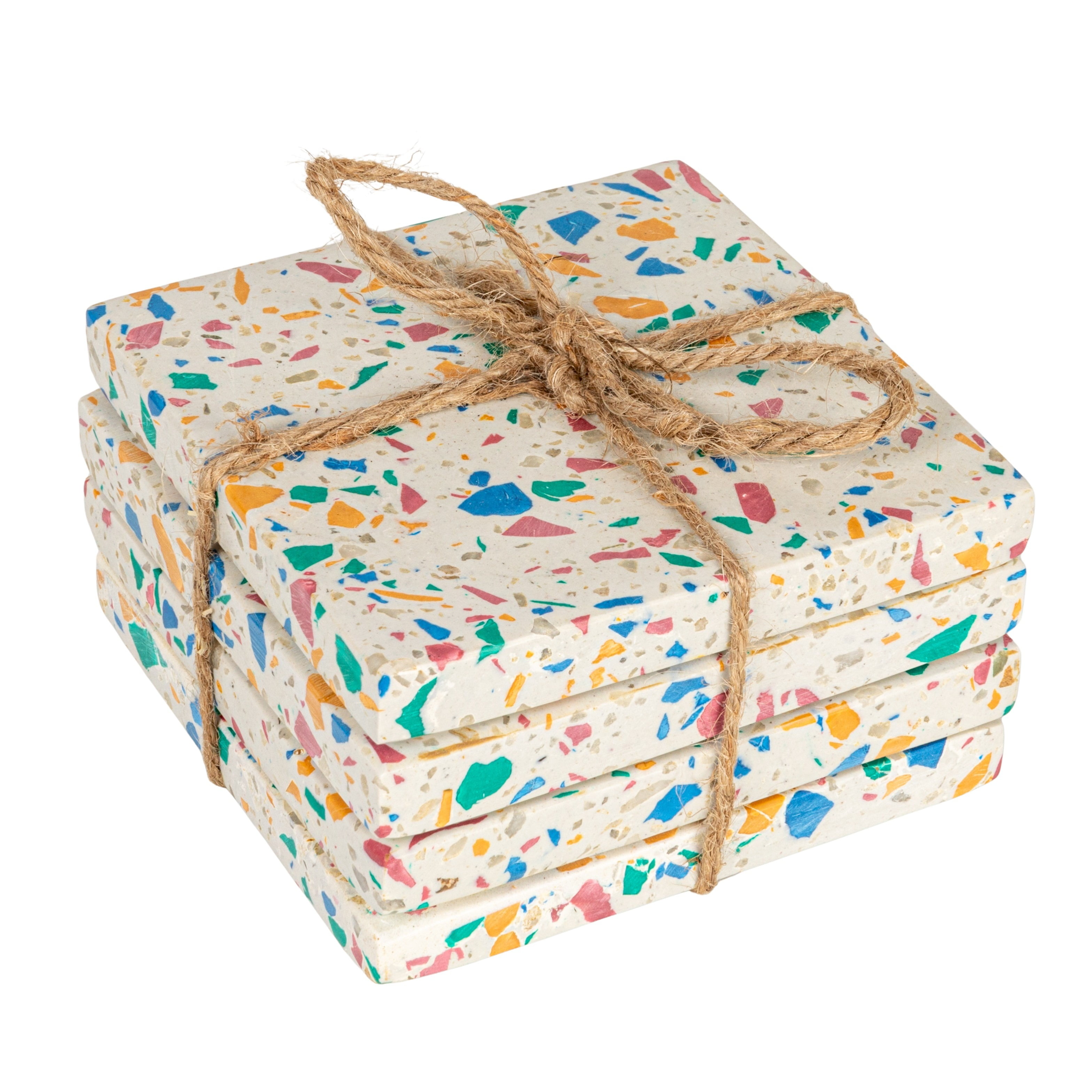 Bloomingville Resin and Terrazzo Coasters