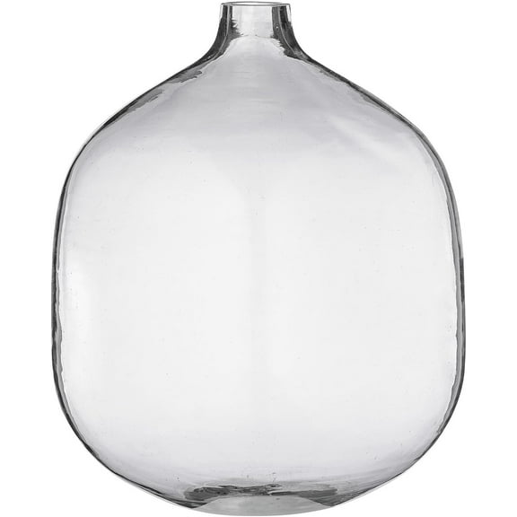 Bloomingville 8.25" Big Belly Thin Neck Glass Round Vase