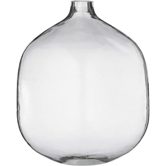 Bloomingville 8.25" Big Belly Thin Neck Glass Round Vase