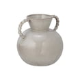 thumbnail image 1 of Bloomingville 9.25 Inches Stoneware Vase with Twisted Handles and Reactive Glaze, Cream Color, 1 of 1