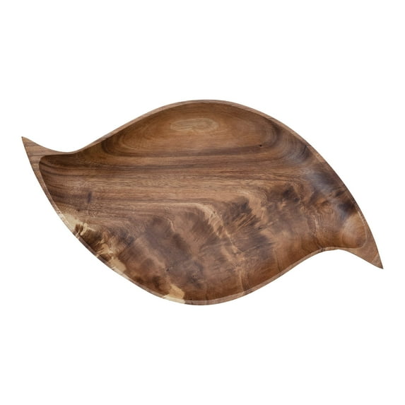 Bloomingville Acacia Wood Tray, Abstract Shaped