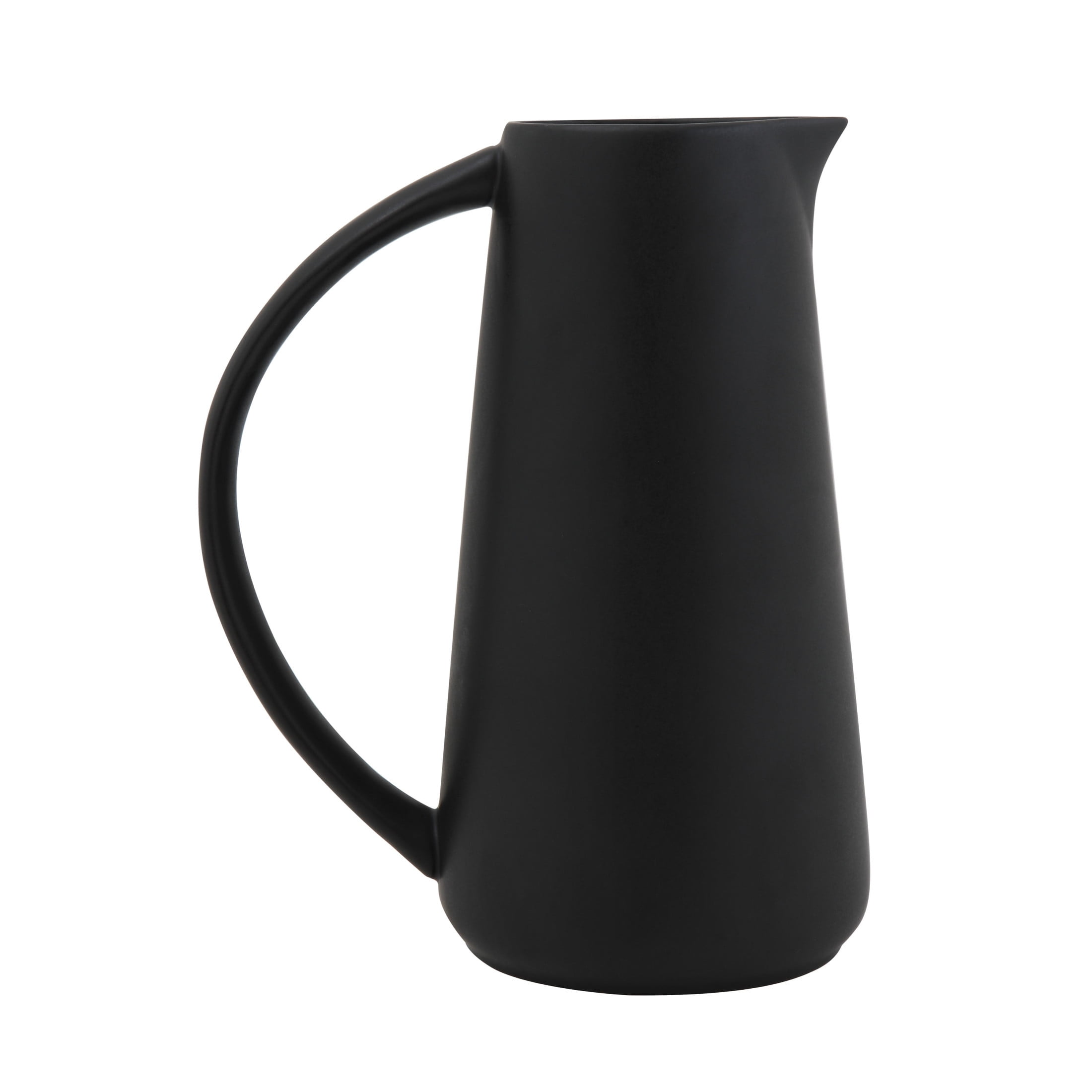 Sleek Black Stoneware 48oz Table Pitcher