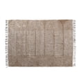 thumbnail image 1 of Bloomingville Boho Cotton Tufted Rug with Arched Geometric Pattern and Fringe, Brown, 1 of 1