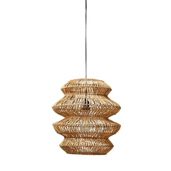 Bloomingville Boho Woven Rattan Sculptural Pendant Light, Natural