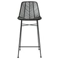 thumbnail image 1 of Bloomingville Chic Rattan Bar Stool with Metal Frame, Black, 1 of 7
