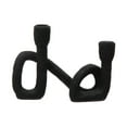 thumbnail image 1 of Bloomingville Decorative Resin Double Taper Candle Holder, Black, 1 of 4