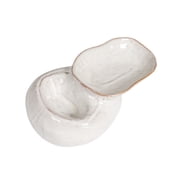 Bloomingville Dual Harmony Stoneware Pedestal Dish, White