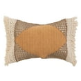 thumbnail image 1 of Bloomingville Hand-Woven Cotton and Jute Lumbar Pillow with Macrame, Crochet and Fringe, Multi-color, 1 of 3