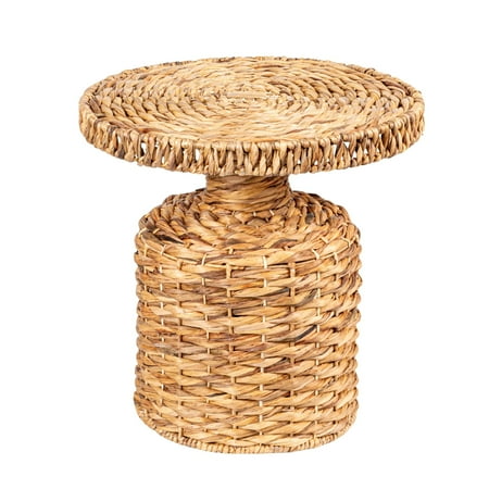 Bloomingville Hand-Woven Water Hyacinth Table, Natural