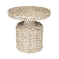 thumbnail image 1 of Bloomingville Hand-Woven Water Hyacinth Table, Whitewashed, 1 of 6