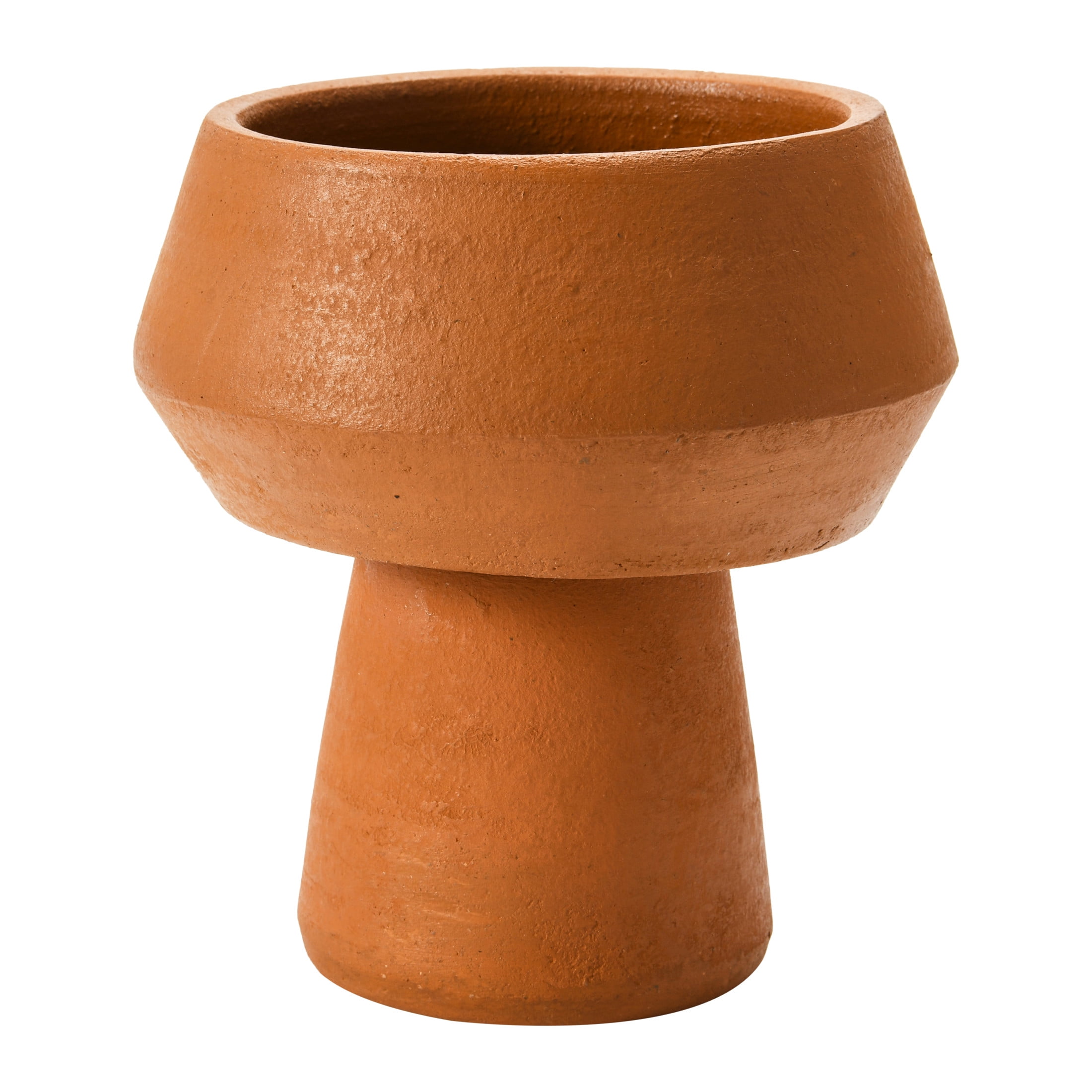Handmade Terracotta Ceramic Footed Table Vase