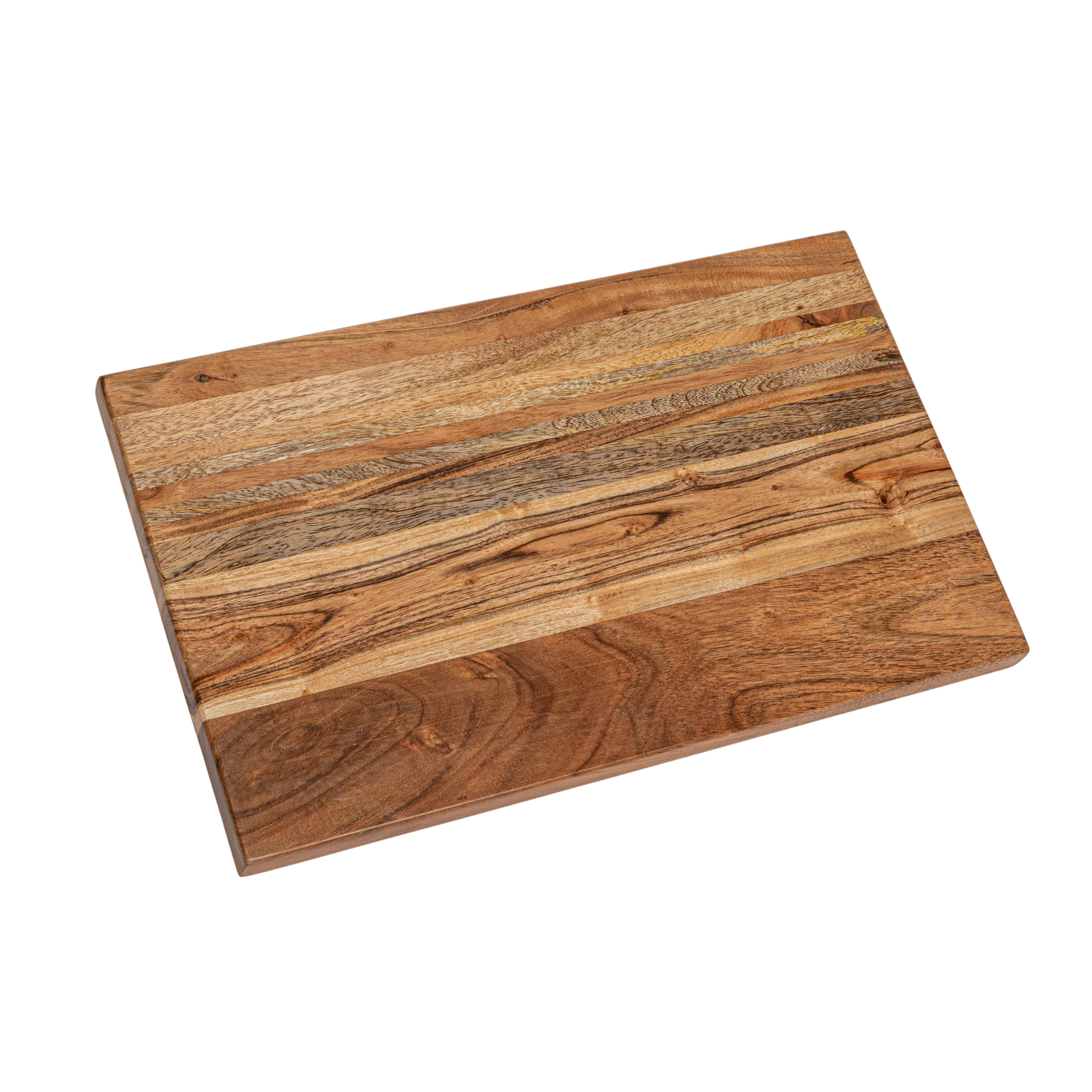 Natural Acacia and Mango Wood Rectangular Cutting Board