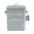 thumbnail image 1 of Bloomingville "Laundry Powder" 3 Piece Grey Metal Container with Lid & Scoop, 1 of 2