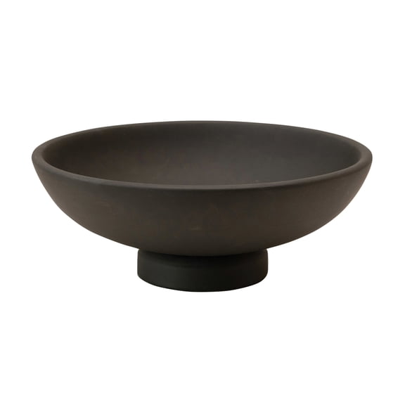Bloomingville Mango Wood Footed Bowl, Black