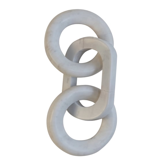 Bloomingville Marble Chain Décor, White