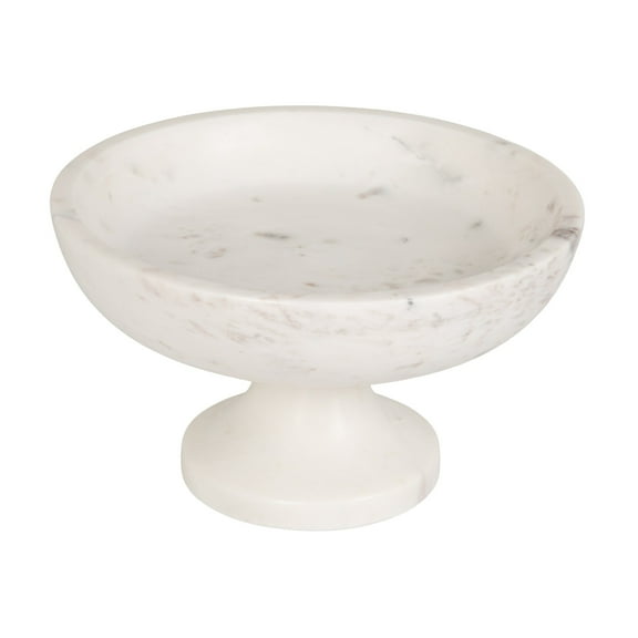 Bloomingville Marble Footed Bowl, White