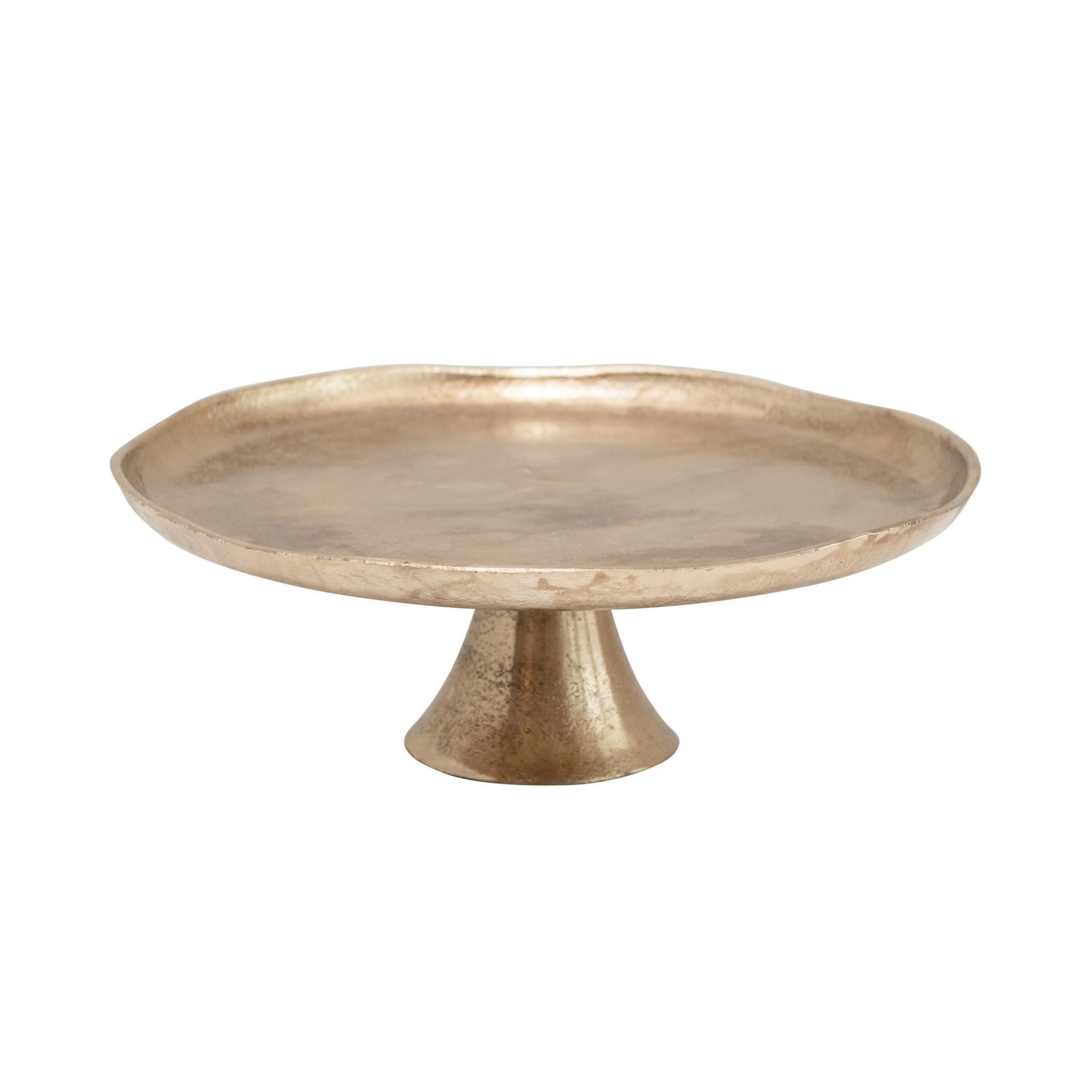 Antique Gold Metal Pedestal Cake Stand