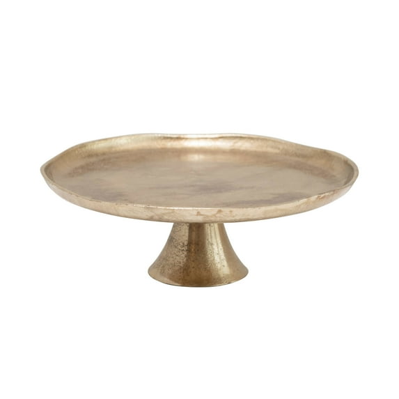 Bloomingville Metal Pedestal, Antique Gold Finish