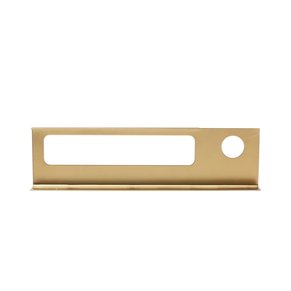 Bloomingville Metal Wall Rack with Bottle Holder, Gold Finish