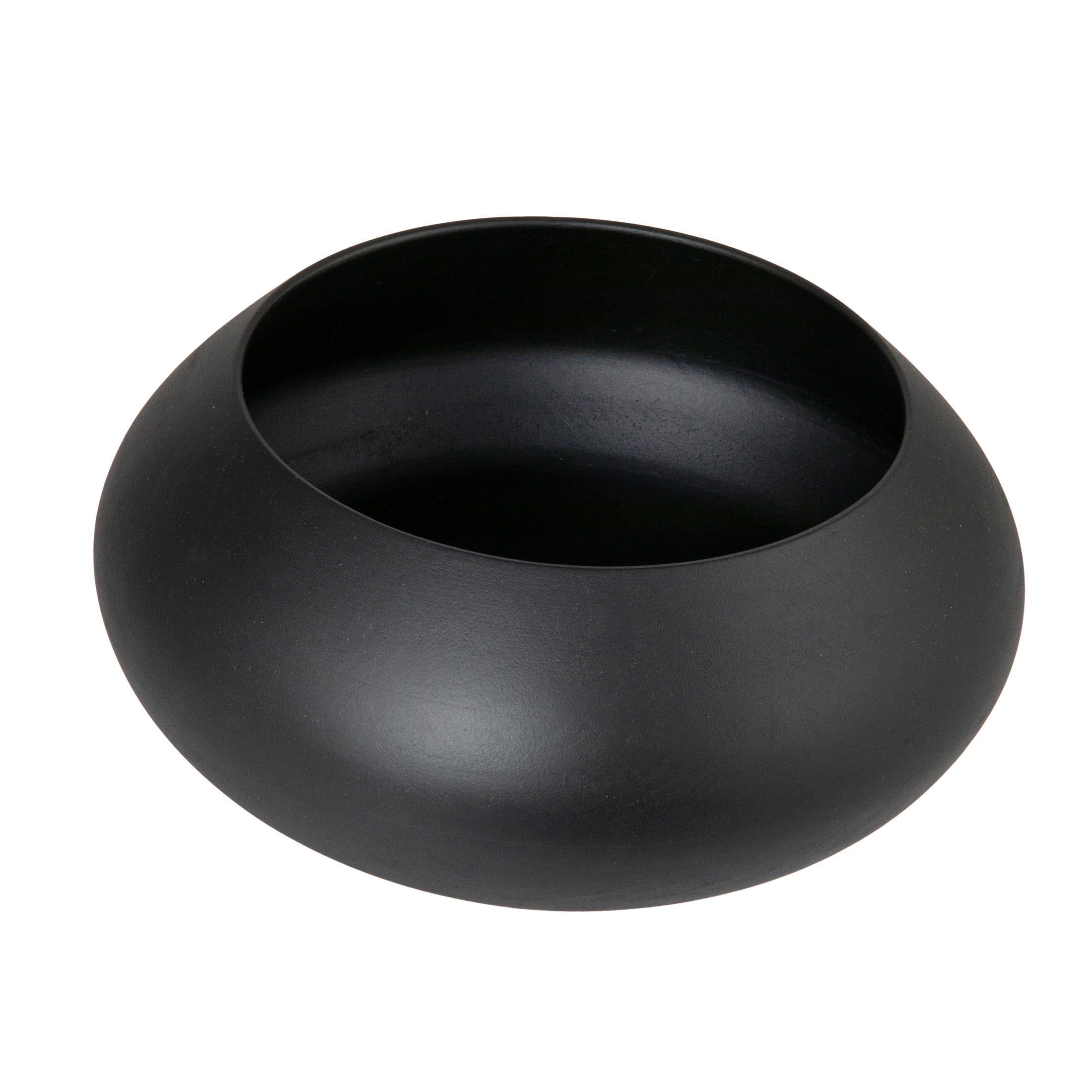 Minimalist Black Round Mango Wood Serving Bowl