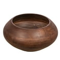 thumbnail image 1 of Bloomingville Modern Round Wood Bowl, Walnut Finish, 1 of 6