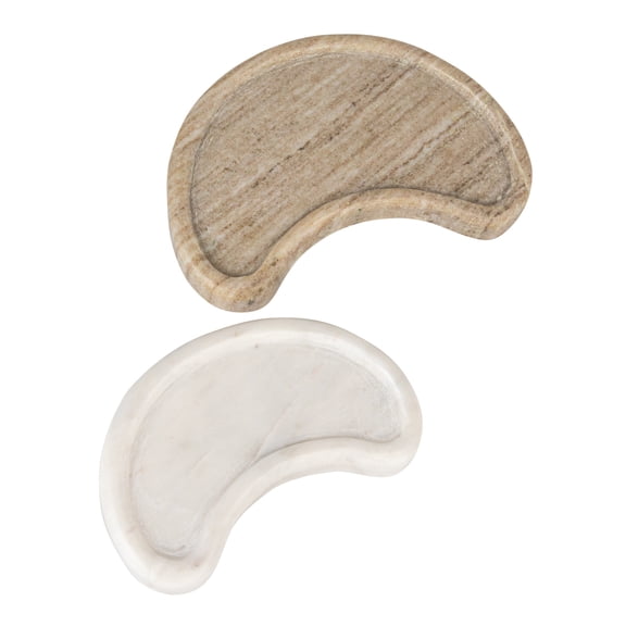 Bloomingville Nestable Marble Kidney Shaped Trays, Multicolor