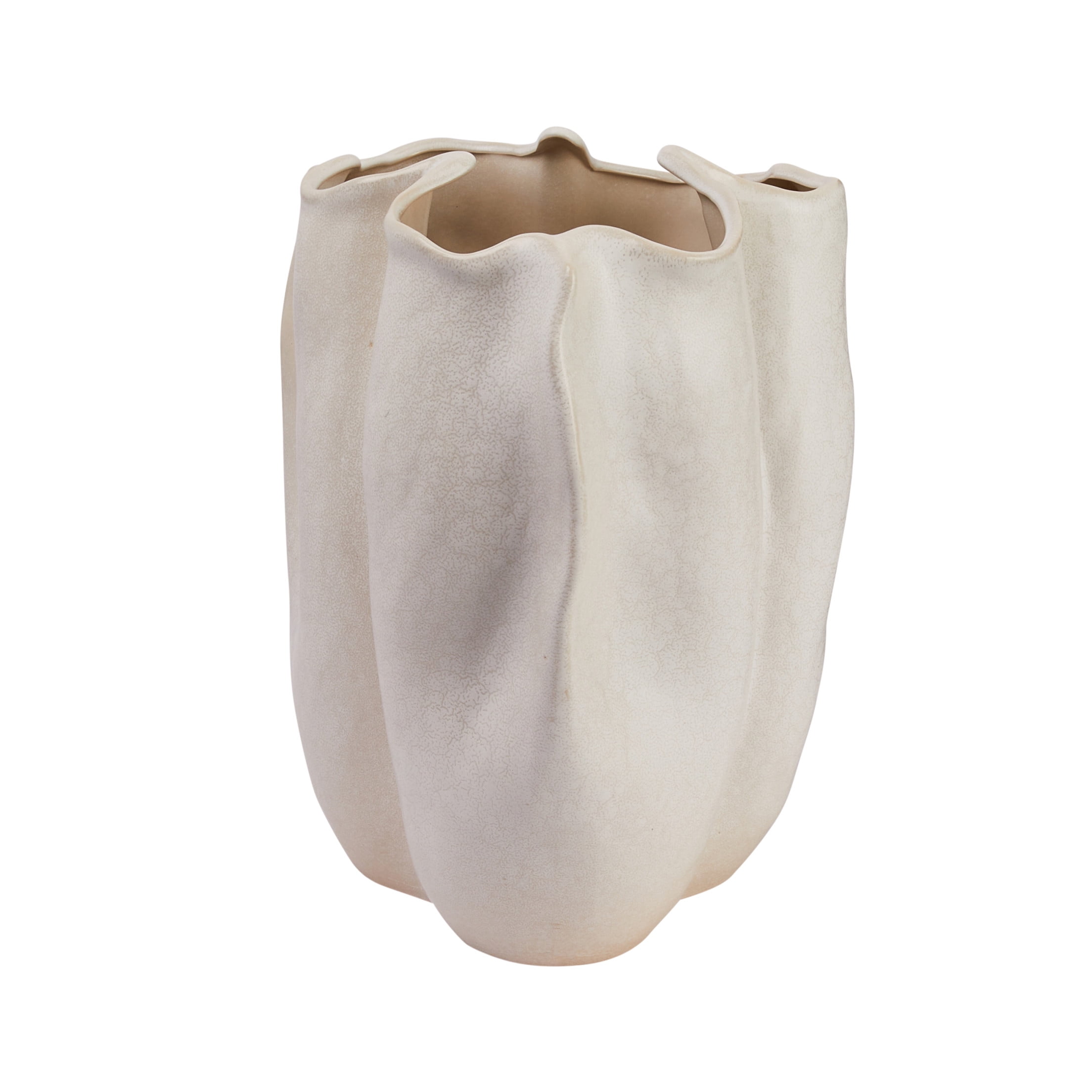 White Organic Shaped Ceramic Table Vase