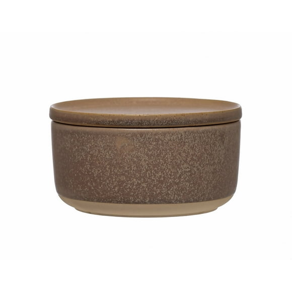 Bloomingville Stoneware Bowl with Lid, Reactive Glaze