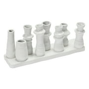 Bloomingville Stoneware Multi Vase with 8 Sections, White
