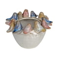 thumbnail image 1 of Bloomingville Stoneware Planter with Birds on Rim and Reactive Glaze, Multicolor, 1 of 5