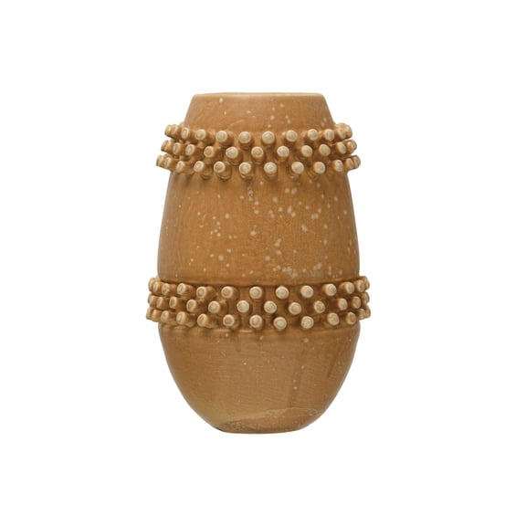 Bloomingville Stoneware Vase with Raised Dots, Terracotta Reactive Glaze
