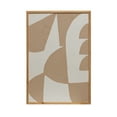 thumbnail image 1 of Bloomingville Wood Framed Handmade Paper Wall DÃÂ©cor with Abstract Image, Ivory Color & Beige, 1 of 2