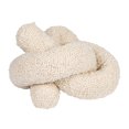 thumbnail image 1 of Bloomingville Woven Cotton Bouclé Knot Design Pillow, Cream, 1 of 4