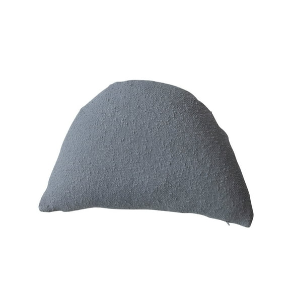 Bloomingville Woven Cotton Slub Half Moon Throw Pillow, Grey