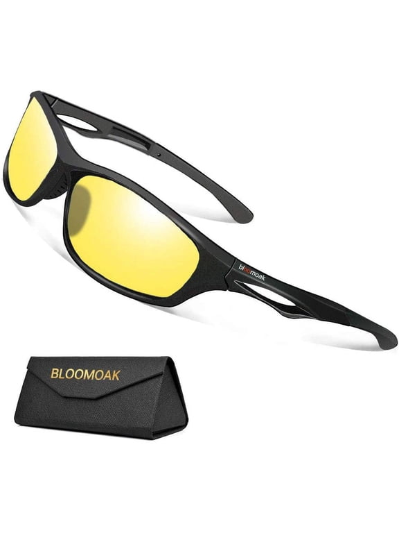 Night Driving Glasses Anti-Glare Night Vision Glasses Men Women, Polarized Night Sight Glasses for Running Cycling Fishing Driving, TR90 Unbreakable Frame