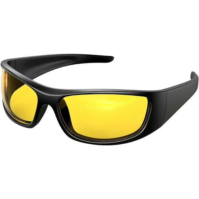 Bloomoak Night Vision Glasses Anti Glare for Night Driving, Wrap Around