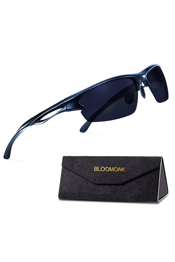 Polarized Sports Sunglasses Cycling Glasses with UV Protection Semi-Rimless Sports Glasses for Driving Cycling Running Fishing Golf Skiing, Lightweight TR90 Unbreakable Frame