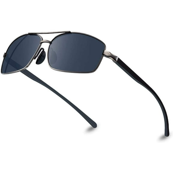 Bloomoak Polarized Sunglasses for Men Women, Classical Design | Semi-Frame | Metal Rivets | UV400 Protection