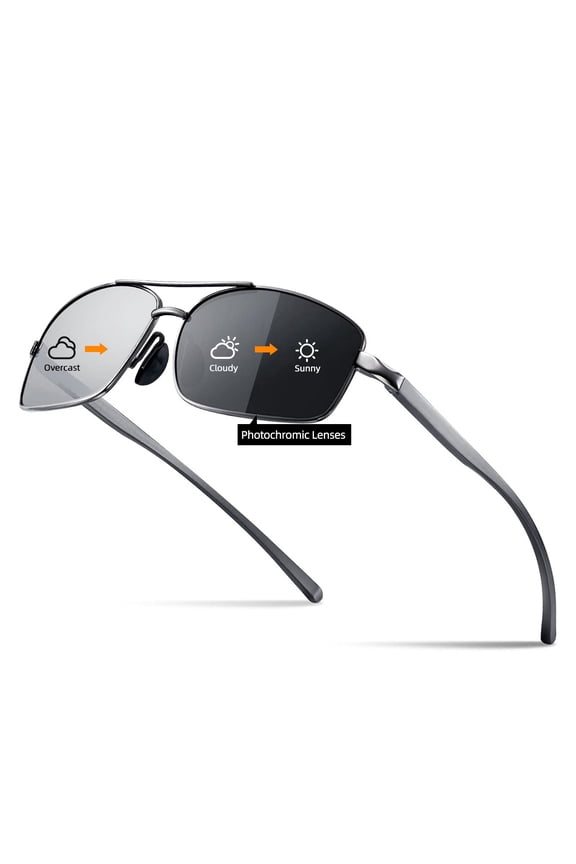 Polarized Sunglasses for Men & Women, Ultra Lightweight Rectangular /UV400 Protection